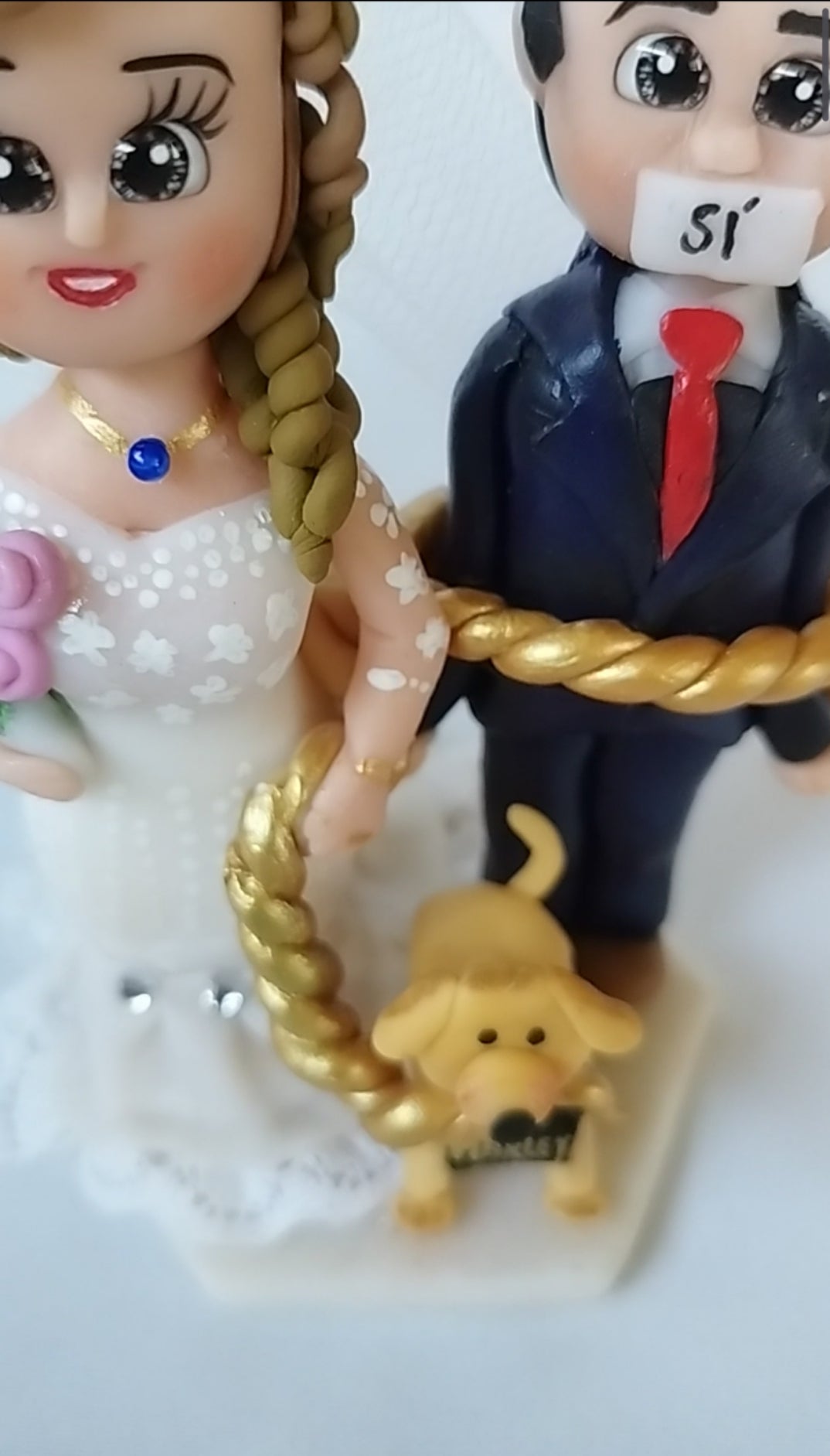 Muñecos de Porcelana Fría  (Pareja de Novios de Boda) para Centro de mesa o Pastel (muñecos personalizados de porcelana)