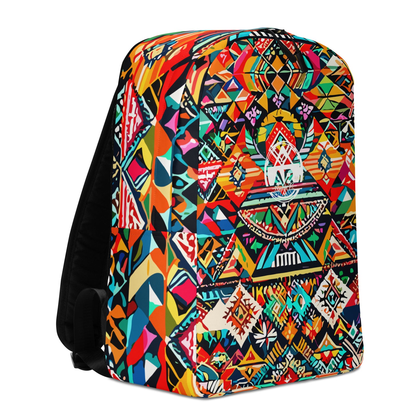 Minimalist Backpack "Amelie Clarisse's Vibrant Native-Inspired Design: Colorful Artistry in Every Carryall"