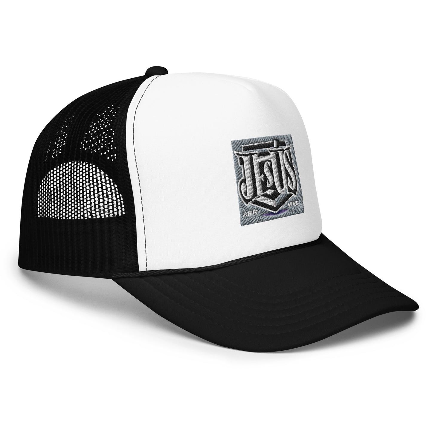 Foam trucker hat: Jesus Lives Embroidery Baseball Cap Men Women Caps A&R Christian Sports Accessories