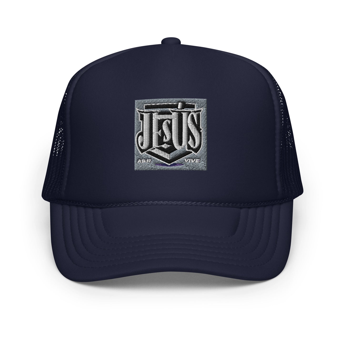 Foam trucker hat: Jesus Lives Embroidery Baseball Cap Men Women Caps A&R Christian Sports Accessories