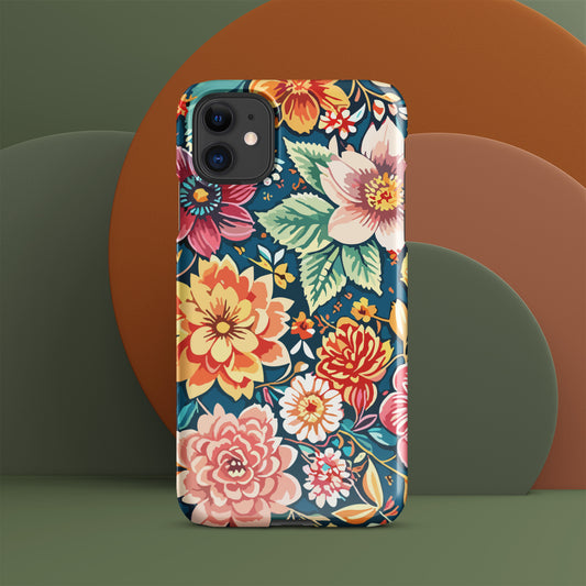 Snap case for iPhone® Tropical Floral Case for Apple iPhone 15 14 13 12 11 Pro Max Anti-Fall Soft Shell Simple Glossy Shell for Girls Women Women