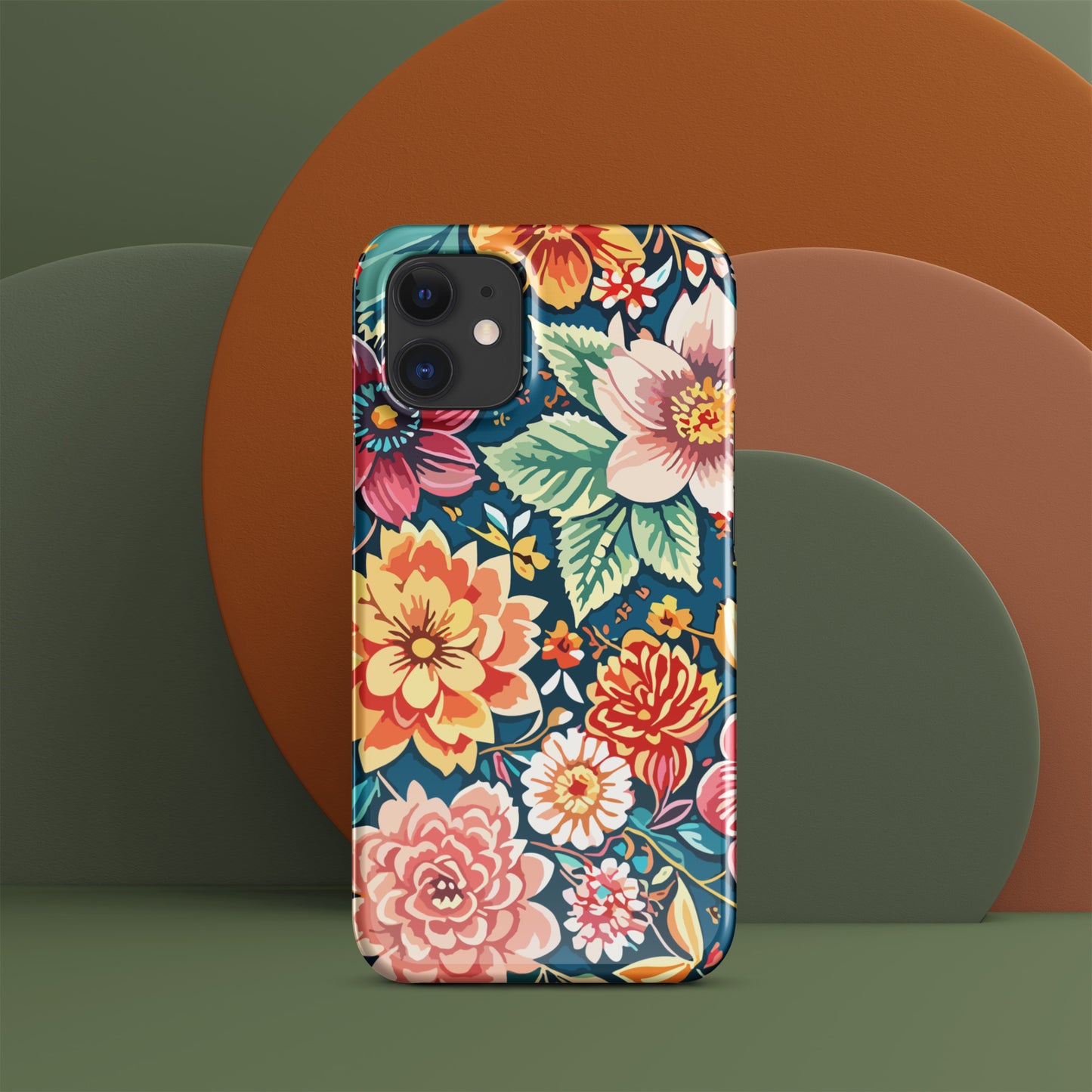 Snap case for iPhone® Tropical Floral Case for Apple iPhone 15 14 13 12 11 Pro Max Anti-Fall Soft Shell Simple Glossy Shell for Girls Women Women