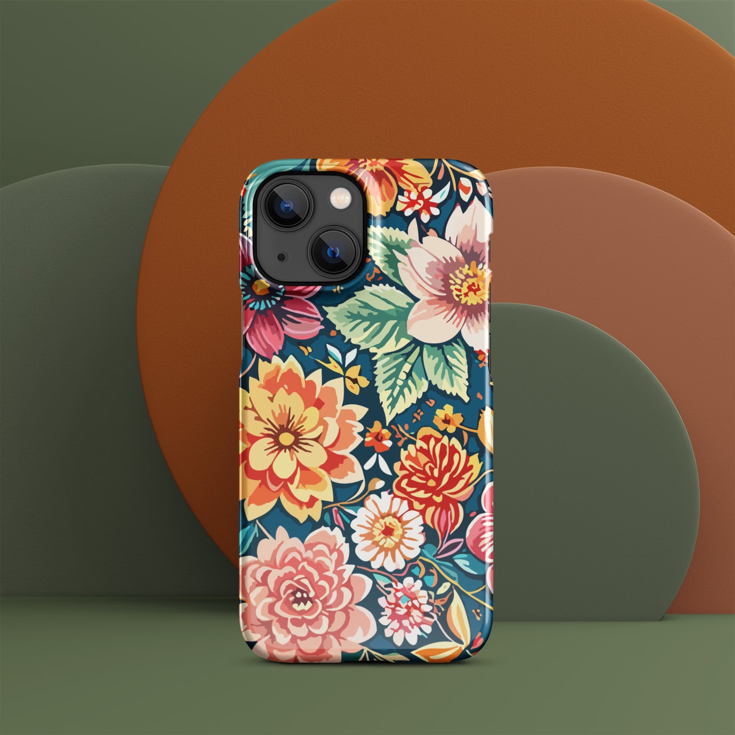 Snap case for iPhone® Tropical Floral Case for Apple iPhone 15 14 13 12 11 Pro Max Anti-Fall Soft Shell Simple Glossy Shell for Girls Women Women