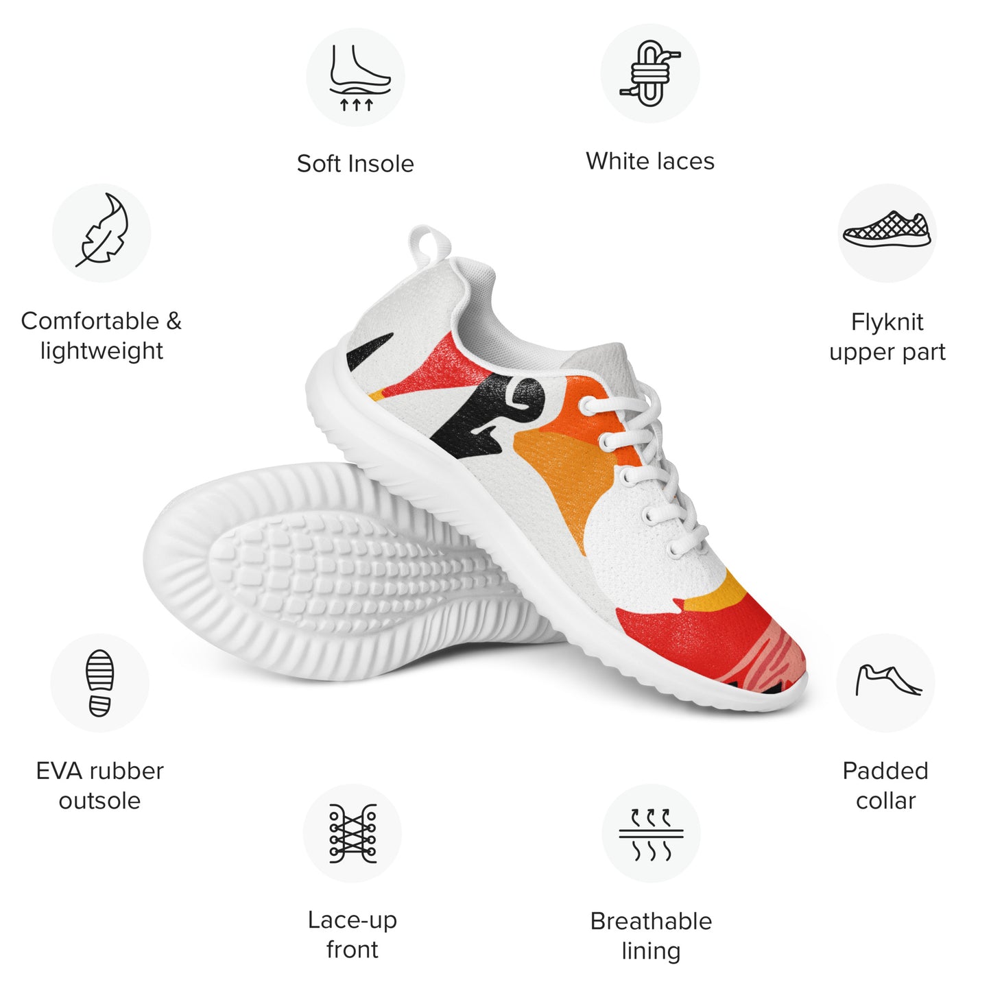 Women’s athletic shoes Sporty Bird-Inspired Sneakers: Exclusive Design by Ámelie C. Connecting You with Nature